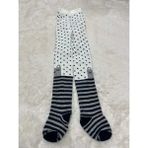 Nurcan Bebe Puantiyeli Külotlu Çorap - Lacivert - 2 - 3 Yaş