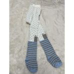 Nurcan Bebe Puantiyeli Külotlu Çorap - Mavi - 2 - 3 Yaş