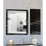 Nurcelant Aynalı Banyo Dolabı 80 cm Üst Modül Mdf Siyah