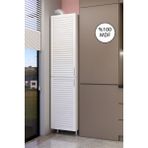 Nurcelant Kombi Dolabı 210 cm Beyaz MDF ile Modern Tasarım ve Geniş Depolama Alanı