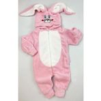 Nurcix Kız Çocuk Pembe Tavşan Peluş Uyku Tulumu Dar Kesim