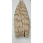 Nurdan Trend Peruk Gerçek Saç 8 Parça Çıtçıt Set 200 gr. 70 cm Platin Renk
