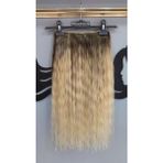 Nurdan Trend Peruk Yarımay + 2 Yan 170 gr 65-70 cm Gerçek Saç Çıtçıt Dip Kumral Alt Platin Renk