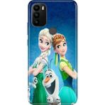 Nurdic General Mobile Gm 21 Plus Uyumlu Kılıf Resimli Desenli Silikon Elsa Anna Olaf - 001-Renkli