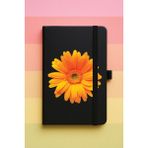 Nurdic Gerbera Baskılı Tarihsiz Yuvarlak Köşeli Desenli Uv Termo Defter - 1 Adet - 0 - Siyah