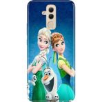 Nurdic Huawei Mate 20 Lite Uyumlu Kılıf Resimli Desenli Silikon Elsa Anna Olaf - 001-Renkli