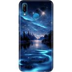 Nurdic Huawei P20 Lite Uyumlu Kılıf Resimli Desenli Silikon Gece Yarısı - 001-Renkli