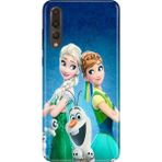 Nurdic Huawei P20 Pro Uyumlu Kılıf Resimli Desenli Silikon Elsa Anna Olaf - 001-Renkli