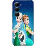 Nurdic Infinix Hot 60I 6.75" Kılıf Tema Trendy Silikon Baskılı Elsa Anna Olaf - 001-Renkli