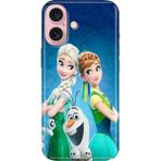 Nurdic iPhone 16 Plus Kılıf Desenli Baskılı Silikon Elsa Anna Olaf - 001-Renkli