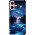 Nurdic iPhone 16 Uyumlu Kılıf Desenli Baskılı Silikon Gece Yarısı - 001-Renkli