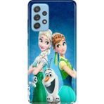 Nurdic Samsung Galaxy A72 Uyumlu Kılıf Resimli Desenli Silikon Elsa Anna Olaf - 001-Renkli