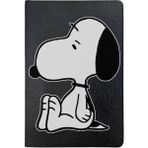 Nurdic Snoopy Desenli Deri Pet Evcil Hayvan Kedi Köpek Pasaport Sağlık Karnesi Kabı Kılıfı - Siyah - Standart