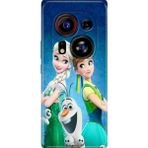 Nurdic Tecno Phantom X2 Pro Kılıf Desenli Cover Silikon Elsa Anna Olaf - 001-Renkli
