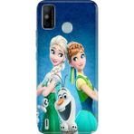 Nurdic Tecno Spark 6 Go Uyumlu Kılıf Resimli Desenli Silikon Elsa Anna Olaf - 001-Renkli