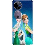 Nurdic Vivo V40 Uyumlu Kılıf V40 5g Desenli Tasarım Silikon Elsa Anna Olaf - 001-Renkli - Vivo V40 5g