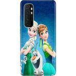 Nurdic Xiaomi Mi Note 10 Lite Uyumlu Kılıf Resimli Desenli Silikon Elsa Anna Olaf - 001-Renkli