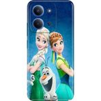 Nurdic Xiaomi Redmi 15C 4g Retrotarz Kılıf Tema Trendy Silikon Baskılı Elsa Anna Olaf - 001-Renkli