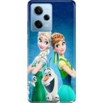 Nurdic Xiaomi Redmi Note 12 Pro 5g Uyumlu Kılıf Resimli Desenli Silikon Elsa Anna Olaf - 001-Renkli