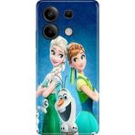 Nurdic Xiaomi Redmi Note 13 5g Uyumlu Kılıf Resimli Desenli Silikon Elsa Anna Olaf - 001-Renkli