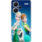 Nurdic Xiaomi Redmi Note 13 Pro Plus 5g Kılıf Baskılı Silikon Elsa Anna Olaf - 001-Renkli