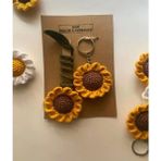 NurEra Design 2' Li Set Amigurumi Figürlü Kitap Ayracı ve Anahtarlık - AYÇİÇEĞİ