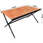 Nurgaz Campout Katlanır Odin Kamp Masası Alüminyum Malzeme ile Taşıma Çantalı 140x80 cm Ng N054