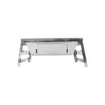 Nurgaz Krom Katlanır Mangal - Taşınabilir ve Dayanıklı Kamp Mangalı - Katlanır halde (kapalı): 44,5 × 35 × 2,5 cm +1 Açık halde (kurulu): 44,5 × 35 × 21 cm +1 Ağırlığı yaklaşık: 5 kg