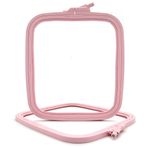 Nurge Pembe Orta (No:3) Plastik Kare Nakış Kasnağı, Çapraz Dikiş Çemberleri, Zımba İğne Halkası, Kendin Yap El İşi Dikiş, ABS Plastik Nakış Çemberleri