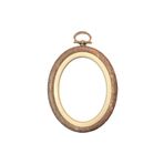 Nurge Şenel Yün Nurge Ahşap Görünümlü Plastik Oval Pano Kasnak No: 1 Çap: 8,5 * 10,5 cm Kalınlık 10 mm