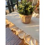 Nurgita Home Fırfırlı Keten Runner (40X110) - Bej - 40 x 110 cm