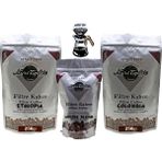 Nuri Toplar Filtre Kahve Ethiopia ve Colombia House Blend 3'lü Paket - 600 gr - V60