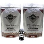 Nuri Toplar Filtre Kahveleri Brazil ve Colombia Yöresel Paket 2X250 gr - 500 gr - V60