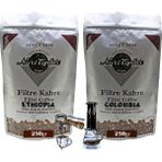 Nuri Toplar Filtre Kahveleri Ethiopia ve Colombia Yöresel Paket 2X250 gr - 500 gr - Aeropress