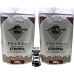 Nuri Toplar Filtre Kahvesi Ethiopia Sidamo Çekirdeği - Odun Ateşinde Kahve - 1 kg - V60