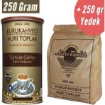 Nuri Toplar Türk Kahvesi Metal Kutu ve Günlük Taze Çekim Yedek 500 Gram