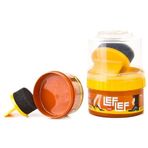 NuriLeflef Deri Cilalı Ayakkabı Boyası, Pratik Sünger Aplikatörlü Krem Boya, 50 Ml (Açıkkahve)