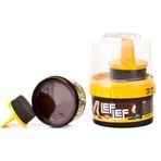 NuriLeflef Deri Cilalı Ayakkabı Boyası, Pratik Sünger Aplikatörlü Krem Boya, 50 Ml (Koyukahve)