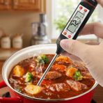Nurimo Paslanmaz Çelik Dijital Gıda ve Et Termometresi - LCD Ekranlı Sıvı/katı Mutfak Isı Ölçer (-50°c / +300°C)