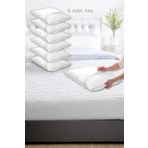 Nuriye Kocakaplan Yastık Alezi 50x70cm 6'lı Yastık Kılıfı %100 Sıvı Geçirmez Fermuarlı Alez Yastık Kılıfı