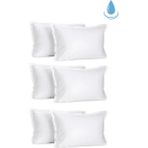Nuriye Kocakaplan Yastık Alezi 50x70cm 6'Lı Yastık Kılıfı Sıvı Geçirmez Fermuarlı Alez Yastık Kılıfı - 50 x 70 cm - Beyaz