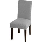 Nurlan 1 Adet Likrali Sandalye Kılıfı, Sandalye Örtüsü Yıkanabilir Piti Kare Desen - 35 x 45 cm - Gri