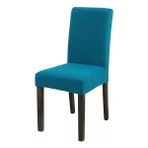 Nurlan 1 Adet Likrali Sandalye Kılıfı Sandalye Örtüsü Yıkanabilir Piti Kare Desen - 35 x 45 cm - Petrol Mavisi