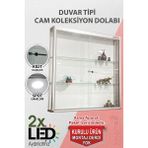 Nurline - Camlı Vitrin - Cam Dolap - Camlı Koleksiyon Vitrini - Duvar Tipi - Kupa Dolabı (Kurulu ve Kullanıma Hazır Gönderilmektedir.) - D001S