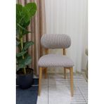 Nurluk Tuğladesen Lastikli Esnek Çok Kaliteli 1 Adet ( Alti Üstü )Elma Sandalye Kılıfı - 45 x 45 x 50 cm - Açık Kahverengi