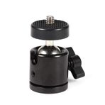 Nurnesy Tripod bilyalı başlık, evrensel 1/4 döner küre başlı vida, tripod tutucu, 360 derece dönebilen tutucu soket adaptörü, DSLR kamera, video kamera, ışık tripodu için
