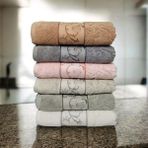 Nurpak Ahenk Luxury Serisi Yüksek Gramajlı % 100 Pamuk 6 Adet El Yüz Havlusu 50X90 cm - 50 x 90 cm - Kahve - Krem - Hardal