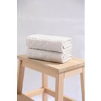 Nurpak Hazal 2'li 50x90 cm Açık Gri El Havlusu
