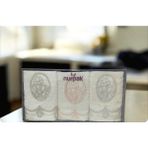 Nurpak Lale Bambu %70 Bambu %30 Pamuk Nakışlı Kutulu 6 Adet 50X90 El Yüz Havlusu - 50 x 90 cm - Bej