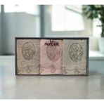 Nurpak Lale Bambu %70 Bambu %30 Pamuk Nakışlı Kutulu 6 Adet 50X90 El Yüz Havlusu - 50 x 90 cm - Pembe - Beyaz - Mavi